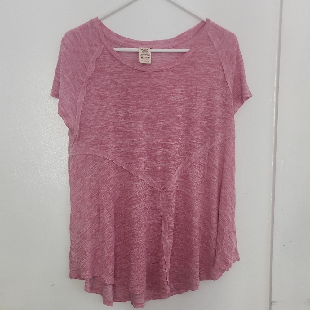 Faded Glory Pink Relaxed Short Sleeve Tee
